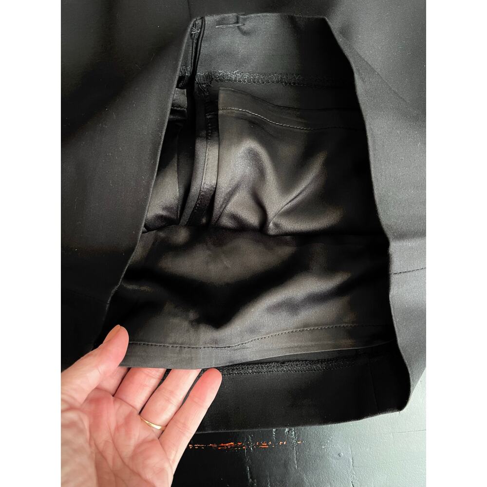 NWT 2 Philosophy Black Cotton Lyocell Blend Lined Midi Pencil Skirt - Picture 6 of 6